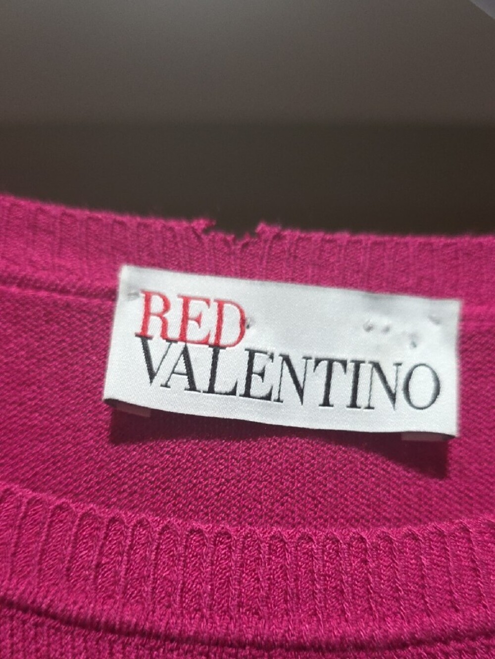 RED Valentino Fuchsia Long-Sleeve Ruffle Dress for Women - Picture 9 of 11